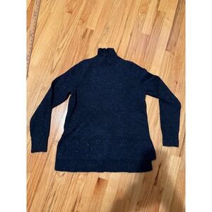 LOFT Navy Speckled Turtleneck Sweater Women's Size Small